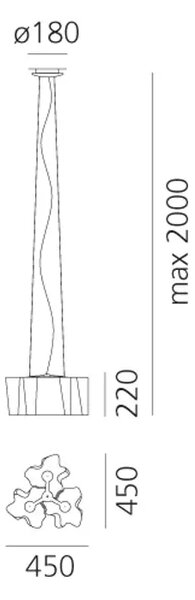 LOGICO MINI VISEČA SVETILKA 3x120° SILK 31,5 W 220 V-240 V 2906 lm AR0698020A