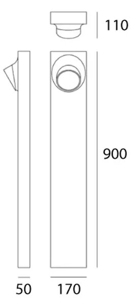 TALNA SVETILKA CICLOPE 90 RJAVA 6,5 W 3000 K 220–240 V 383 lm AR081110