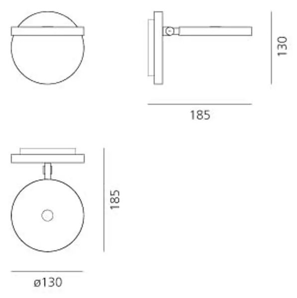 DEMETRA STENSKA SVETILKA ANTRACIT 9W 2700K 360lm AR1730W10A