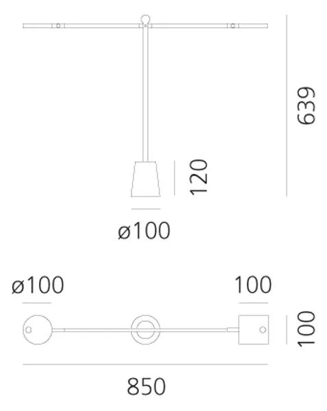 EQUILIBRIST NAMIZNA SVETILKA ČRNA 12W 3000K 620lm AR1442010A