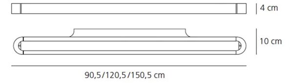 TALO 90 LED STENSKA SVETILKA SREBRNA 32W 3000K 3840lm AR1915020A