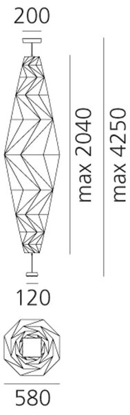 VISEČA SVETILKA MINOMUSHI BELA 28W 3000K 2527lm AR1697010A