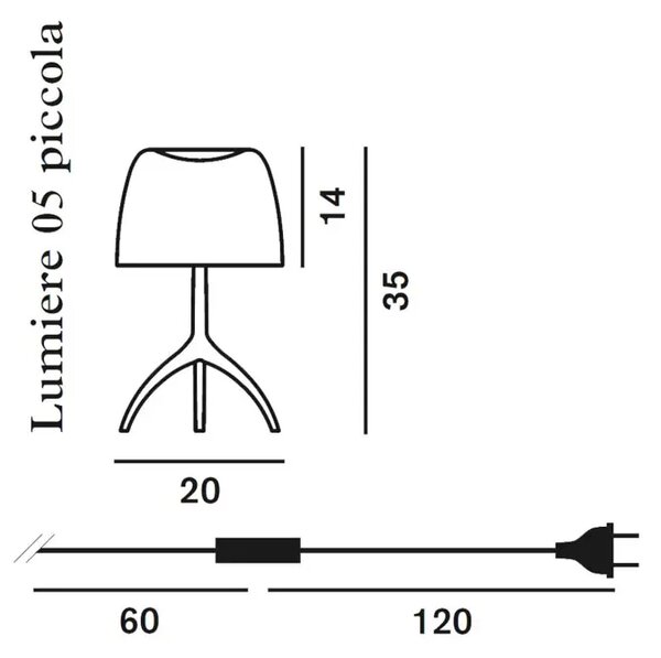 LUMIERE PICCOLA, NAMIZNA SVETILKA G9/40W/230V/VKLOP-IZKLOP/BELA FN0260112R211#