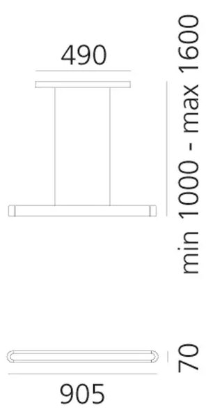 TALO 90 LED VISEČA SVETILKA BELA 32W 3000K 3840lm AR1921010A