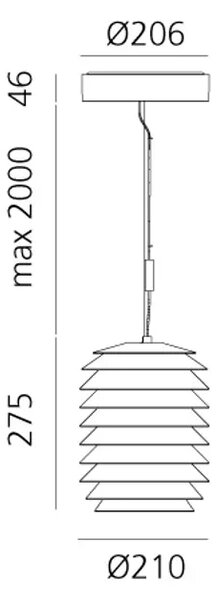 VISEČA SVETILKA ZA REZANJE 120 ALUMINIJA 14W 3000K 418lm AR250310
