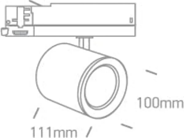 LED REFLEKTOR ZA TIRNICO 30W WW 230V ČRNI SEZNAM DM65654BT/B/W#