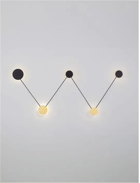 STENSKA SVETILKA ARK LED /3000K/34W/1034Lm/ ČRNO-ZLATA NL9540258