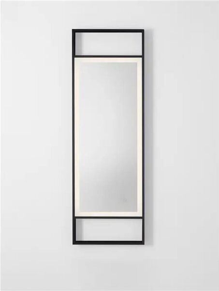 DVOJNO OGLEDALO Z LED OSVETLITVIJO 37 W 385 lm IP44 4000K ČRNA NL9006023