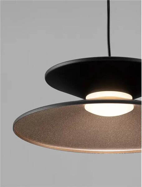 MORPFI VISEČA LED SVETILKA /3000K/7W/414Lm/ČRNA V ZLATI BARVI NL9416949