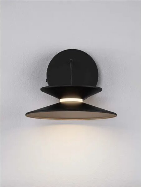 STENSKA SVETILKA MORFI LED /3000K/7W/367Lm/ČRNA V ZLATI BARVI NL9416953