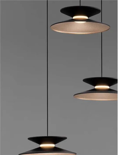 VISEČA LED SVETILKA MORFI /3000K/14W/280Lm/ČRNA IN ZLATA NL9416950