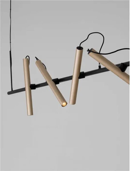 ELLI LED VISEČA SVETILKA /3000K/22W/1112Lm/ ŠAMPANJEC ZLATA IN ČRNE NL9580925