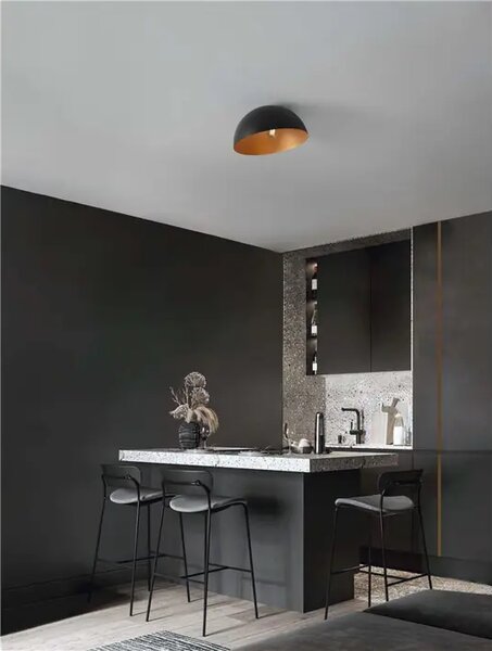 STROPNA SVETILKA ONIA E27/12W/ ČRNO-ZLATA NL9695311