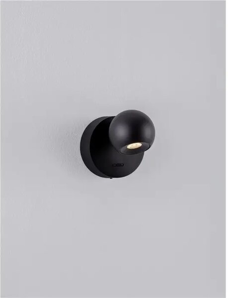 STENSKA SVETILKA SPHERE /3000K/6W/576Lm/ČRNA NL9540255