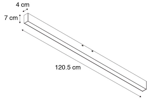 Črna stropna svetilka vključno z LED 3-stopenjska zatemnitev 2700-4000K - Keane