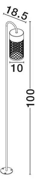 ZUNANJA STOJEČA SVETILKA MOTLEY LED 9 W 395 lm 3000 K IP65 ČRNA NL9060232