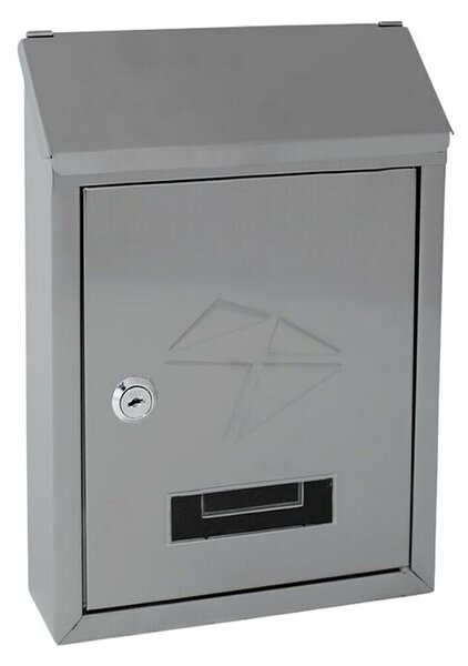 Stenski poštni nabiralnik Smart (Do x Š x V: 21,5 cm x 6,7 cm x 30,4 mm, Barva: Siva, Nerjavno jeklo)