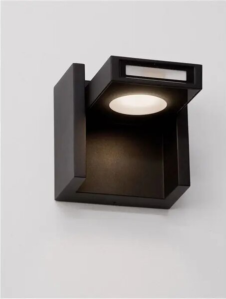 KIOO STENSKA SVETILKA LED 10W 775Lm IP65 3000K ČRNA/LES NL9136427