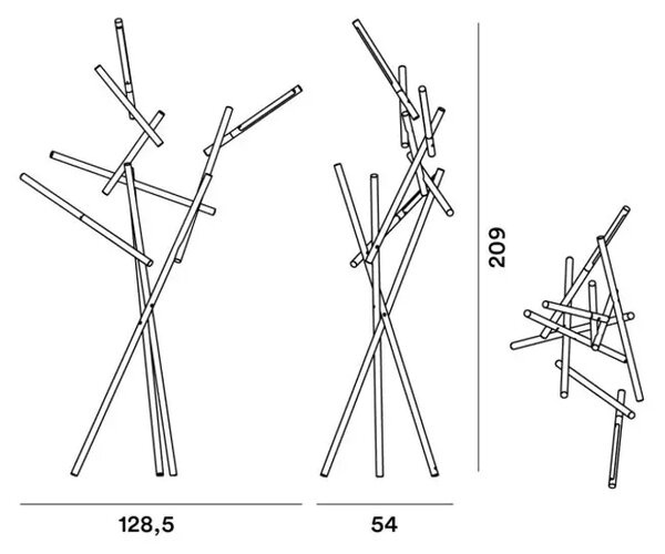 FOSCARINI TUAREG STOJEČA SVETILKA ČRNO KROMIRANA FN255003_78
