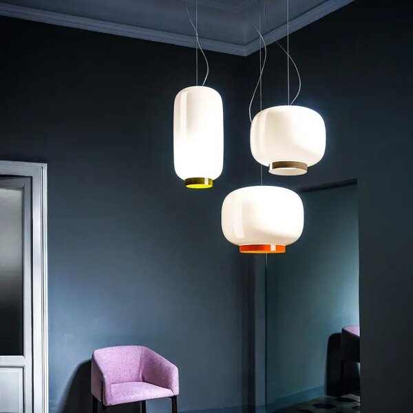 FOSCARINI CHOUCHIN REVERSE 3 VISEČA SVETILKA BELA/SIVA FN210073E_02