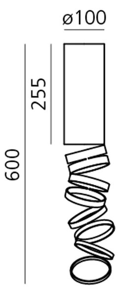 STROPNA SVETILKA DECOMPOSE' SIVA E27 AROI4600B80