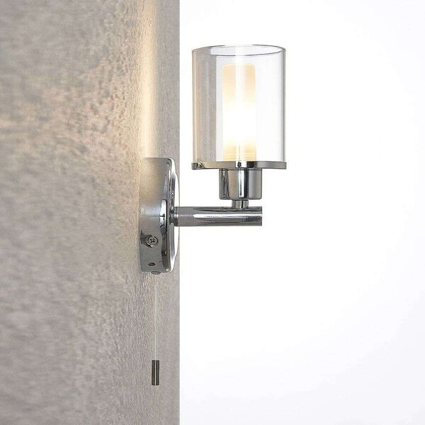 LindbyLindby - Vinza Wall Lamp Chrome/Clear Lindby