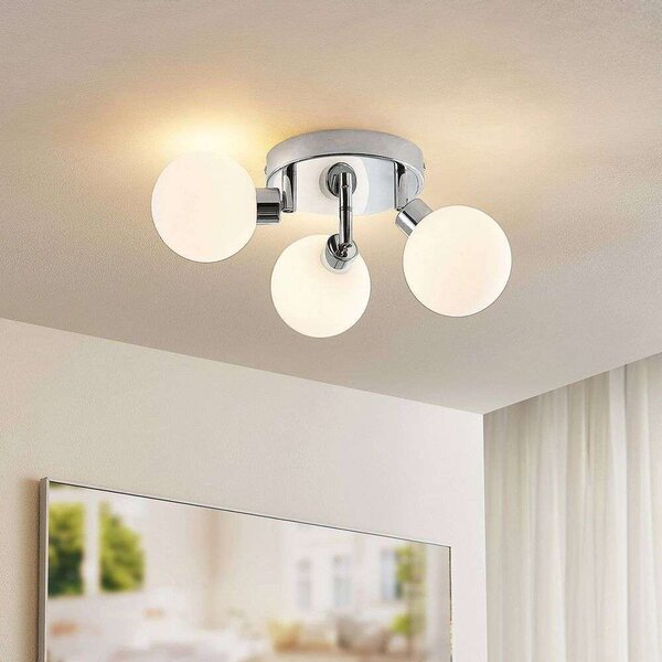 LindbyLindby - Zaniba 3 Round Ceiling Lamp Chrome Lindby