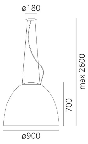 NUR 1618 LED VISEČA SVETILKA IZ ANODIZIRANEGA ALUMINIJA 80W 3000K 4308lm AR243210