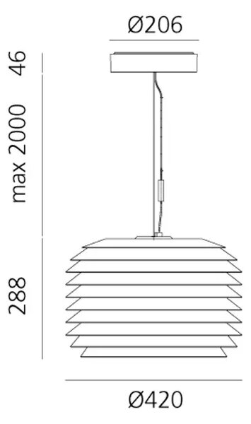 LED VISEČA SVETILKA 420 ALUMINIJASTA 28W 3000K 1600lm AR250410