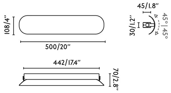 NOVA STENSKA SVETILKA 500 LED 12W 2700K BEŽ FR62724