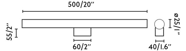 CALMA LED SVETILKA ZA KOPALNIŠKO OGLEDALO 7W 2700K BELA FR63552