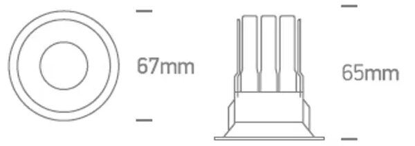 VGRADNA LED SVETILKA 6,5 W CCT IP65 700 mA TEMNO BELA DM10107WP/W/V