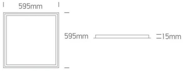 36W CCT 60x60 VGRADNA LED SVETILKA ZA KNAUF IP20 230V DM50140F/V