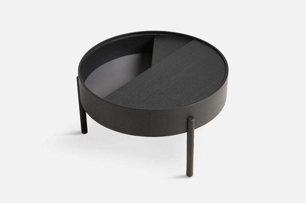 WoudWoud - Arc Coffee Table Ø66 Black Ash Woud