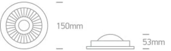 VGRADNA LED SVETILKA 15W 350mA 1114lm ZATEMNLJIVA BREZ GNALNIKA DM11115E/W/W#
