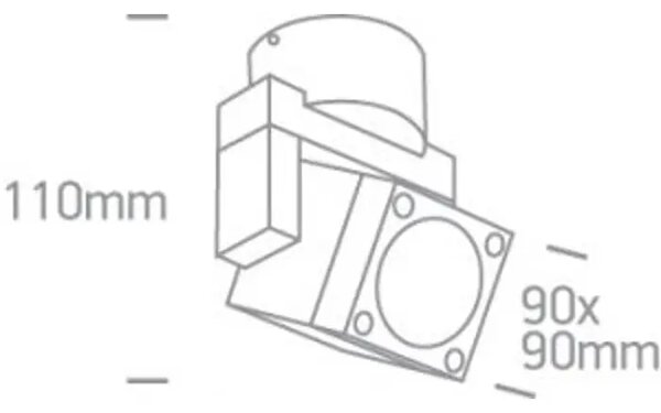 REFLEKTOR 1x35W/GU-10 IP54 ALUMINIJAST DM67162/AL#