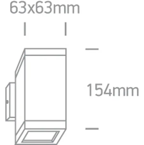 ZUNANJA STENSKA SVETILKA 2X35W/GU10 IP 54 BELA DM67130A/W#