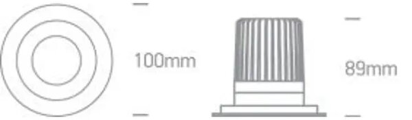 VGRADNA LED SVETILKA/12W/2700K/850lm/35°/700mA BELA DM10112H/W/EW#