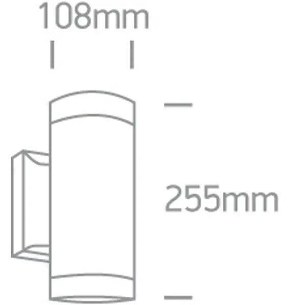 STENSKA SVETILKA 2×E27/75W/PAR30/230V IP54 BELA DM67132/W#