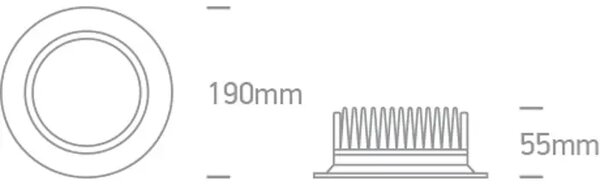 VGRADNA LED SVETILKA/20W/3000-4000-6000K/1500lm/240V UGR19 IP44 BELA DM10120UV/W/V