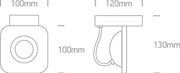 STENSKA SVETILKA LED/7W/3000K/594Lm/230V BELA DM65107/W/W#