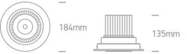 VGRADNA LED SVETILKA 50W/230V BELA DM11150A/W/W#