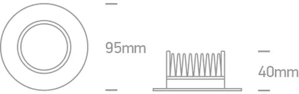 VGRADNA LED SVETILKA/7W/525lm/6000K/4000K/3000K/IP44/URG19 DM10107UV/W/V
