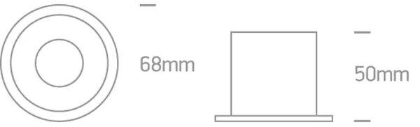 VGRADNA SVETILKA GU10 10W TEMNO BELA DM10105D8/W/W