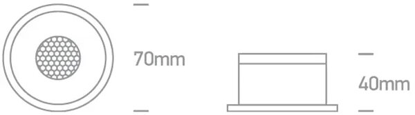 VGRADNA SVETILKA 6,5 W CCT 700 mA TEMNO SVETLO SATJE BELA DM10106DH/W/V