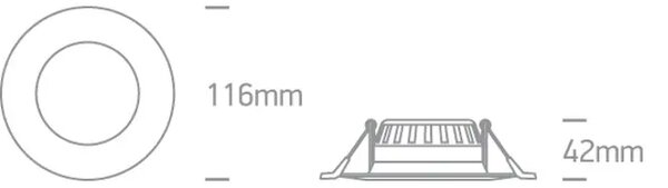 VGRADNA LED SVETILKA SMD 7W CCT IP20 230V DM10107T/W/V