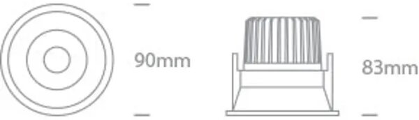 VGRADNA LED SVETILKA 6,5 W CCT 700 mA IP54 TEMNO BELA DM11107WD/W/V
