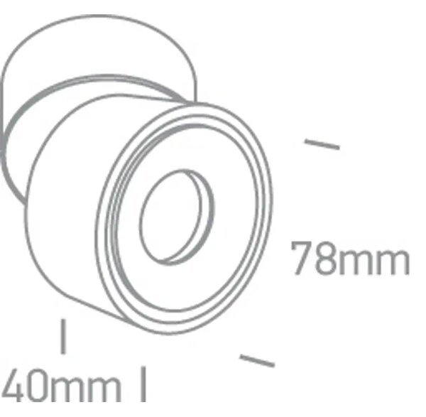 STROPNI LED REFLEKTOR COB 8W CCT IP20 BELA DM12108LA/W/V