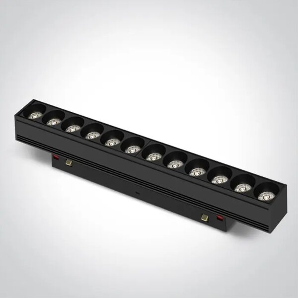 ČRNI LINEARNI REFLEKTOR ZA MAGNETNO TIRNICO 12W CCT 48V MINI/MIDI DM42112AA/B/V