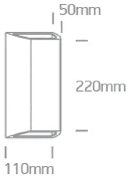 BELA ZUNANJA STENSKA SVETILKA 8W CTV IP65 230V DM67512/W/V